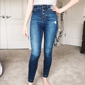 MADEWELL button front skinny jeans